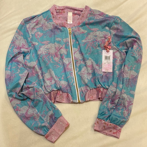 LoveShackFancy Jackets & Blazers - Love Shack Fancy Hurley jacket under the sea cropped bomber